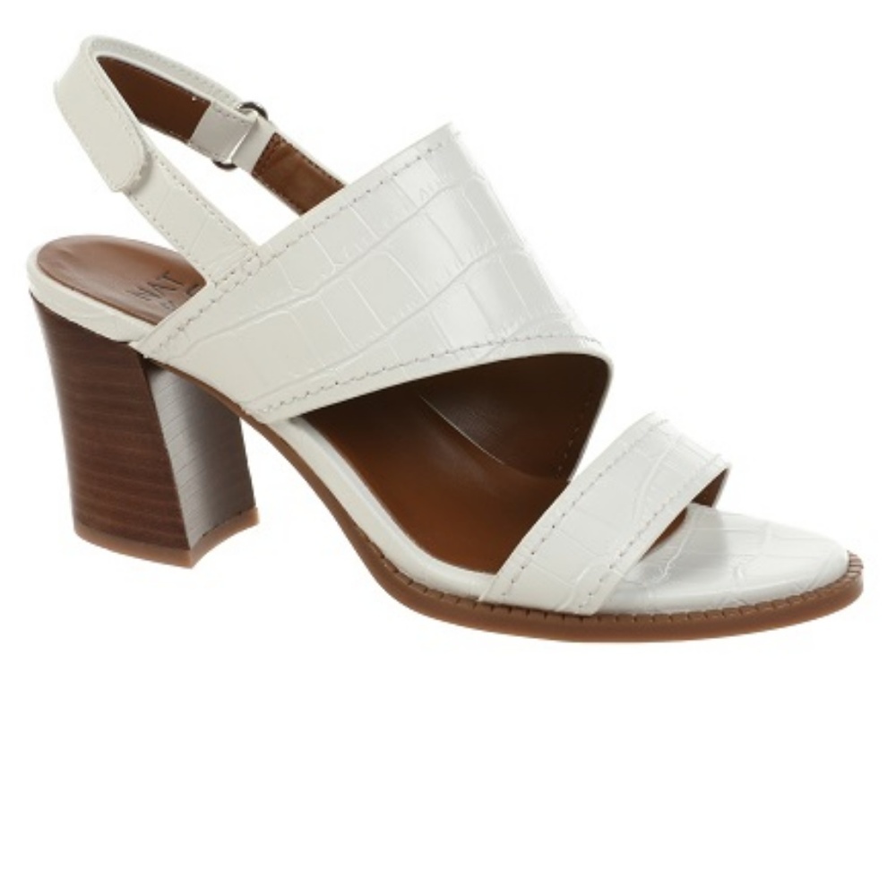 🚫Naturalizer Raelynn sandal white croc lthr NWOT🚫